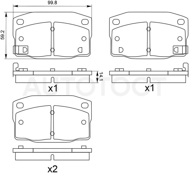 Колодки тормозные (Спереди) Daewoo Nexia 94-08 / Opel Vectra 88-95