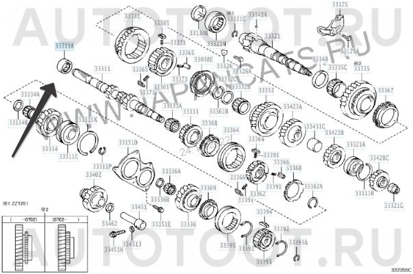 Подшипник вала МКПП 1/3ZZ -VP254 Nsk для TOYOTA AVENSIS