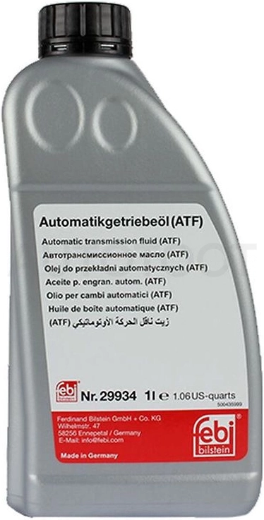 ATF Масло трансмиссионное ATF для АКПП JWS3309 (красное) 1л FEBI 29934