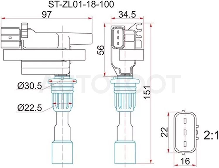 Катушка зажигания MAZDA ZL#/ZM# FAMILIA BJ5# 98 - Артикул STZL0118100 - Производитель Sat - Фото, Отзывы, Цены