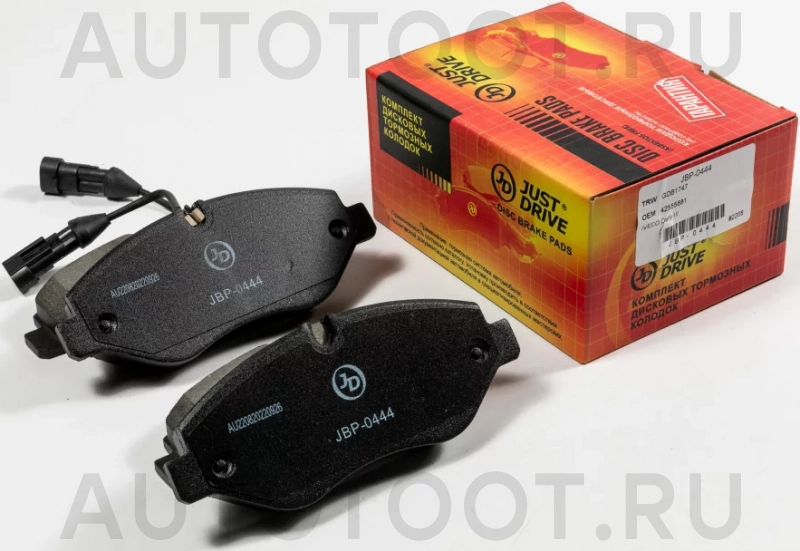 Колодки тормозные дисковые передние - Артикул JBP0444 - Производитель Just Drive - Фото, Отзывы, Цены