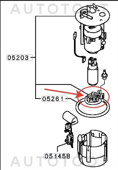 Фильтр топливный грубой очистки (сетка) -STLFB613ZE1 Sat для MAZDA CX-9, MAZDA 3 (AXELA), MAZDA CX-7, MAZDA 2 (DEMIO), MITSUBISHI LANCER, MITSUBISHI ASX