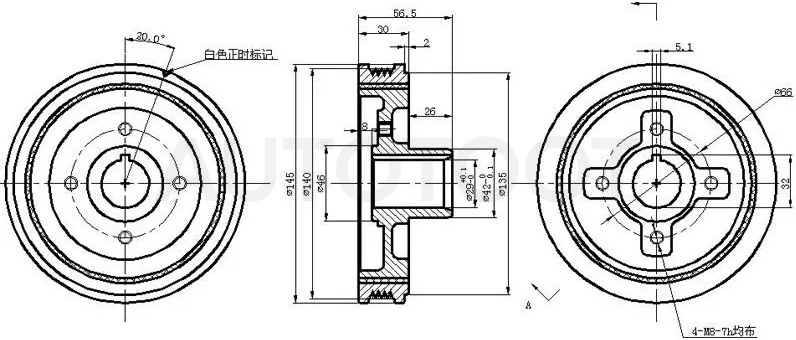 Шкив коленвала TOYOTA 2Y/3Y#/4Y 82-99 - Артикул ST1340871010 - Производитель Sat - Фото, Отзывы, Цены