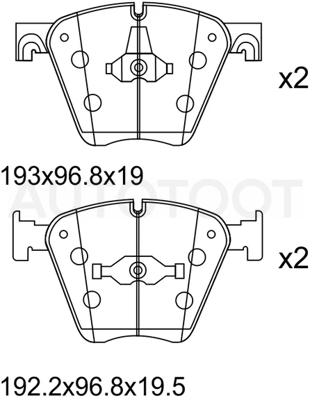 Колодки тормозные (Спереди) BMW 6-Series 11-18 / 7-Series 08-15 / X5 06-18 / X6 08-20