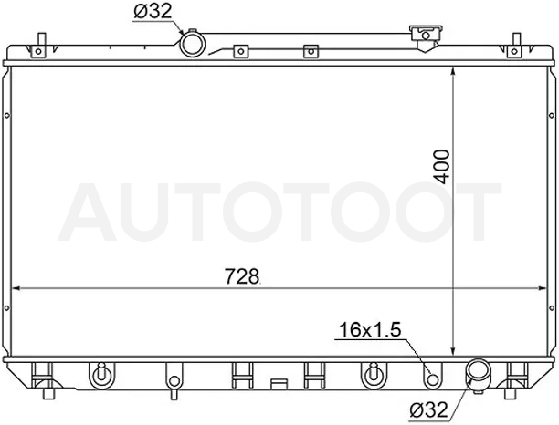 Радиатор Toyota Camry (XV20) 96-02 / Daihatsu Altis 00-01 / Toyota Camry 96-01 / Camry UAE/USA 96-01 / Mark II Wagon Qualis 97-02