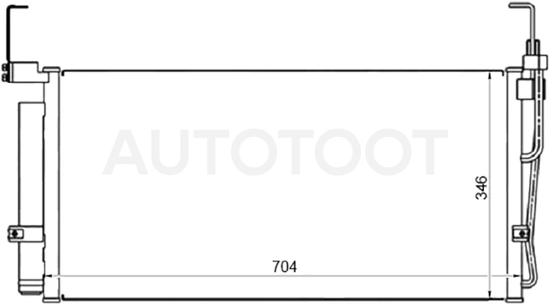 Радиатор кондиционера Hyundai Santa Fe 00-06 / Santa Fe Classic 07-13