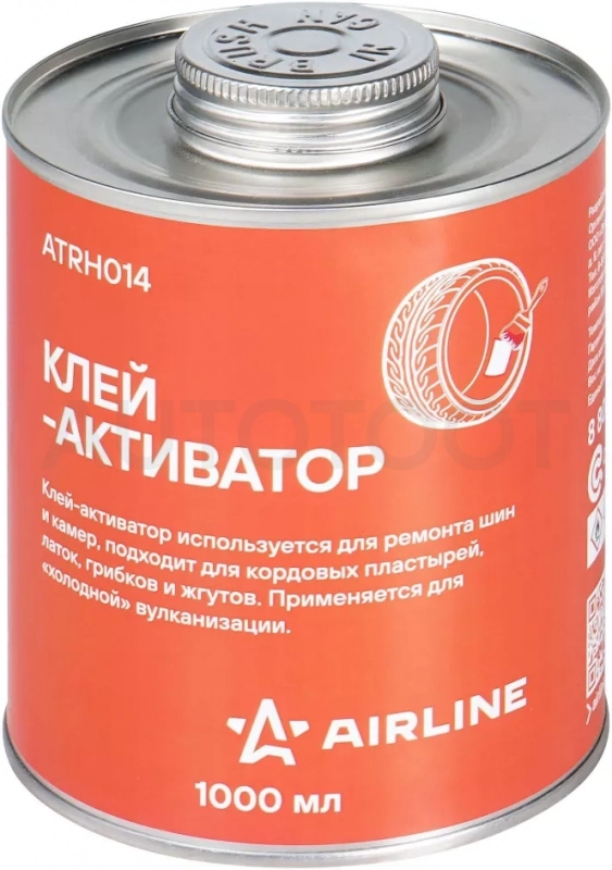 Клей-активатор для ремонта шин и камер, банка, 1л - Артикул ATRH014 - Производитель Airline - Фото, Отзывы, Цены