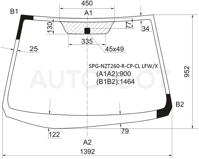 Стекло лобовое Toyota Allion (T260) 07-21 / Premio 07-16