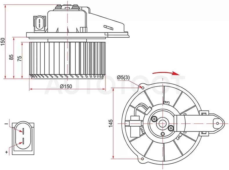 Мотор отопителя салона (Левый руль) Audi A6 97-05 / A6 allroad quattro 00-05