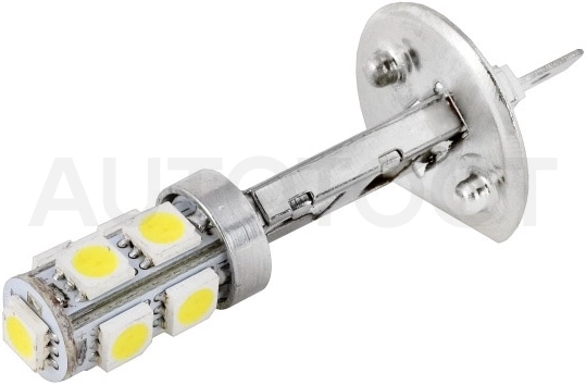 Лампа светодиодная H1 12V SKYWAY 9 SMD, 1-конт., белая