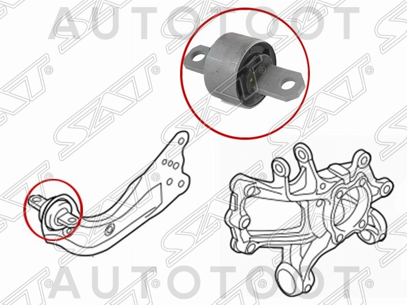 Сайлентблок заднего продольного рычага передний -STKR1128200B Sat для MAZDA 3 (AXELA), MAZDA 6 (ATENZA)