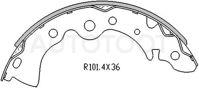 Колодки тормозные барабанные Nissan Primera 90-96 / Almera Classic 06-12