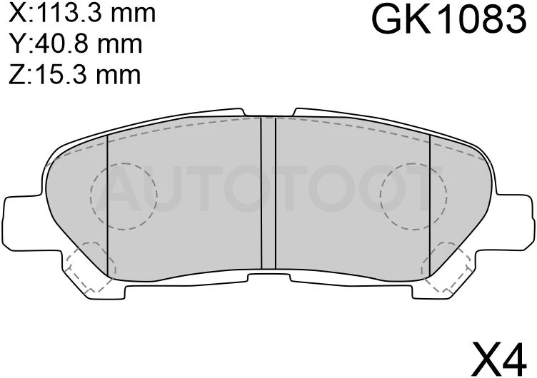 Колодки тормозные (Сзади) Toyota Highlander 07-17