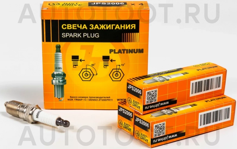 Свеча зажигания /TR6AP13/ZT20EPR11 PLATINUM - Артикул JPS2006 - Производитель Just Drive - Фото, Отзывы, Цены