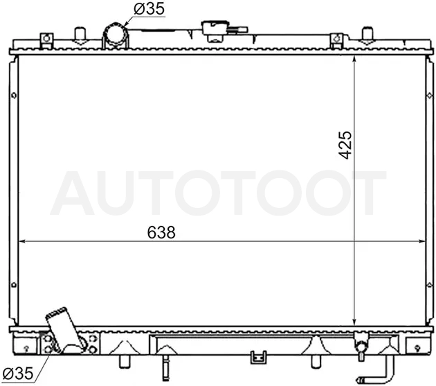 Радиатор Mitsubishi Delica 94-97 / Pajero Sport 96-08 / Challenger 96-01 / Montero Sport 96-00