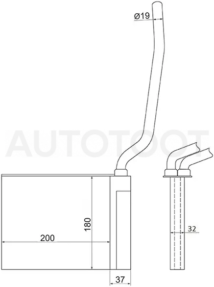 Радиатор отопителя салона Ford Focus 04-19 / Kuga 13-19 - Артикул STFDA53950 - Производитель Sat - Фото, Отзывы, Цены
