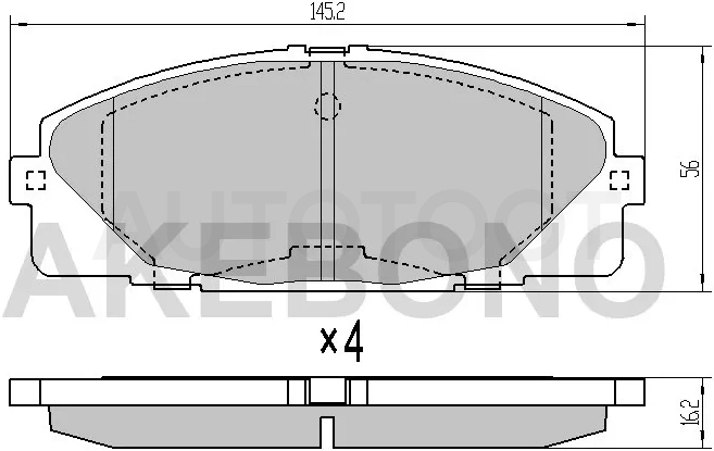 Колодки тормозные (Спереди) Toyota Hiace 82-20 / Grand Hiace 99-02 / Granvia 95-02 / Quantum 04