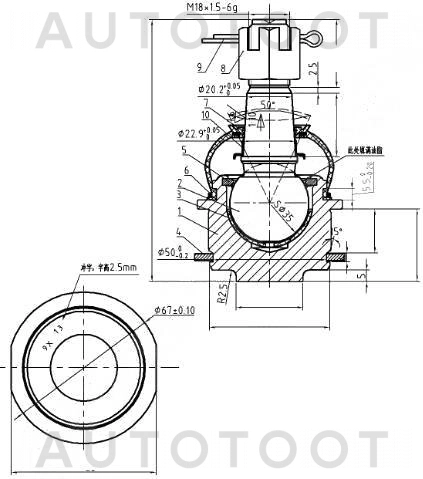 Шаровая опора нижняя -ST4333060060 Sat для TOYOTA LAND CRUISER, LEXUS LX570