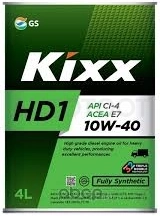 10W-40 KIXX HD1 CI-4/SL Масло моторное синтетика 4л - Артикул L206144TE1 - Производитель Kixx - Фото, Отзывы, Цены