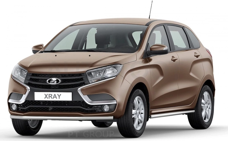 LADA XRay 2016- Защита переднего бампера одинарная Ø51мм (НПС) - Артикул LXR220202 - Производитель PT Group - Фото, Отзывы, Цены
