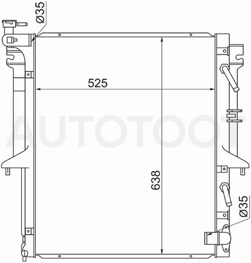 Радиатор Mitsubishi L200 07-16 / Pajero Sport 08-17
