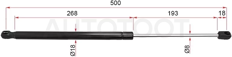 Амортизатор крышки багажника Audi A4 08-15 / A4 allroad quattro 09-16 / S4 08-16 (Справа=Слева)