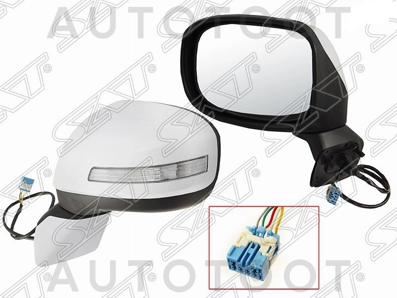 Зеркало левое (5 контакта, регул., поворот) -  для HONDA CIVIC