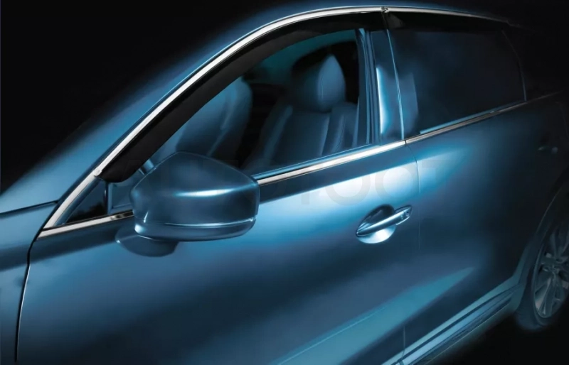 Дефлекторы окон хром Haval Jolion I (Comfort, Elite, Elite Plus) 2021-/ I Рестайлинг (Comfort, Elite) 2024-, 4 шт., ветровики CHROMEX / Хавал Джолион