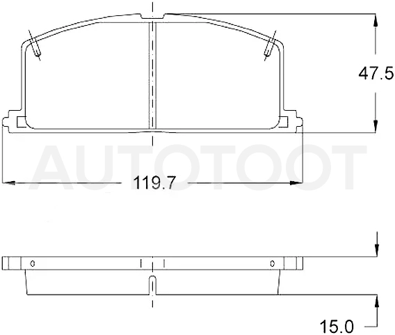 Колодки тормозные (Спереди) Toyota Caldina (T190) 92-02 / Camry Japan 82-92