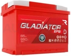 Аккумулятор GLADIATOR 65Ah 650A обратная полярность(-+)