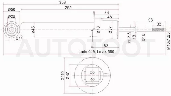 Стойка передняя Mitsubishi Pajero 99-20 - Артикул ST4062A024 - Производитель Sat - Фото, Отзывы, Цены