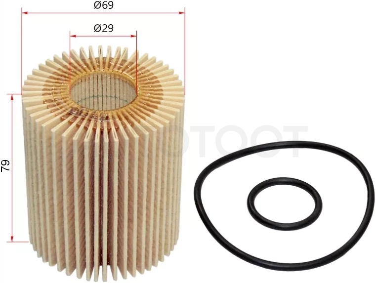 Фильтр масляный (картридж) LEXUS IS250,GS# 3GR-FE, 2-4,5GR-FSE, 2AD-FTV 03