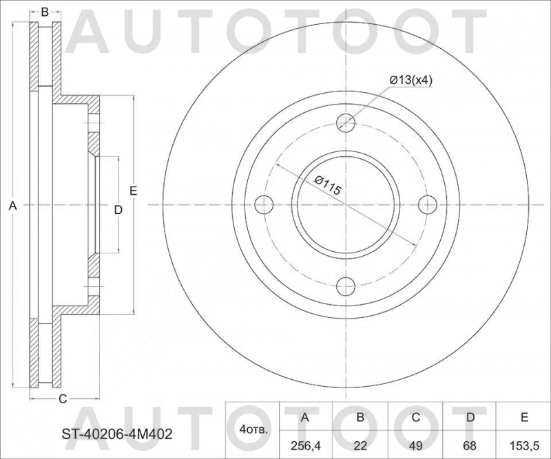 Диск тормозной передний (257, 22) -FX1052 Sufix для NISSAN AD, NISSAN WINGROAD, NISSAN ALMERA CLASSIC, NISSAN AVENIR, NISSAN ALMERA, NISSAN BLUEBIRD SYLPHY, NISSAN PRIMERA, NISSAN SUNNY