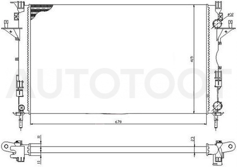 Радиатор охлаждения МТ 1.6-1.9L -1025357SX Stellox для RENAULT LAGUNA