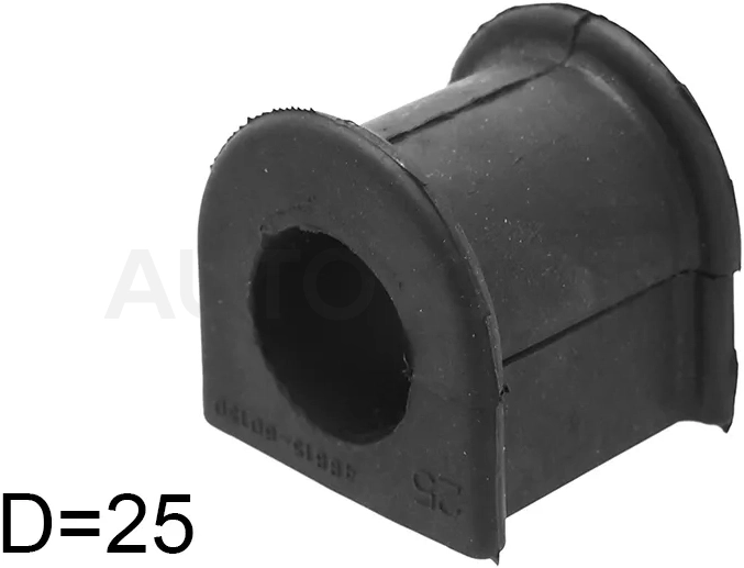 Втулка стабилизатора Toyota Hiace 82-04 / Land Cruiser (J100,J80) 80-07 / Land Cruiser Prado (J70,J90) 87-02 / 4Runner 95-02 (Перед/ Слева/ 25.00)