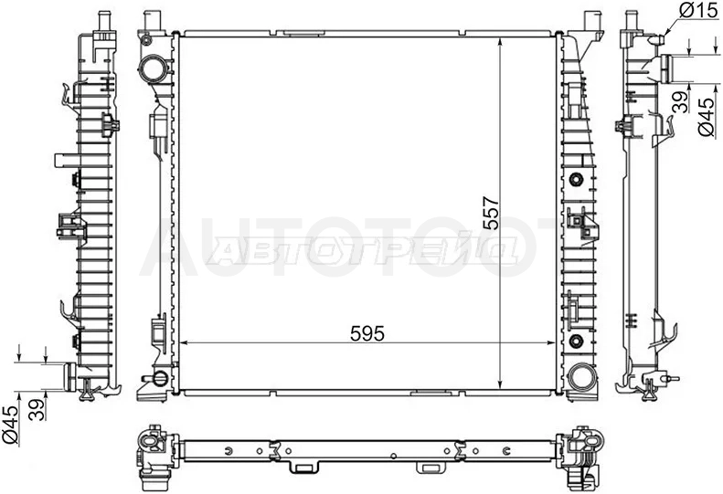 Радиатор Mercedes-Benz M-Class 11-15 / GL-Class 12-15 / GLS-Class 15-19