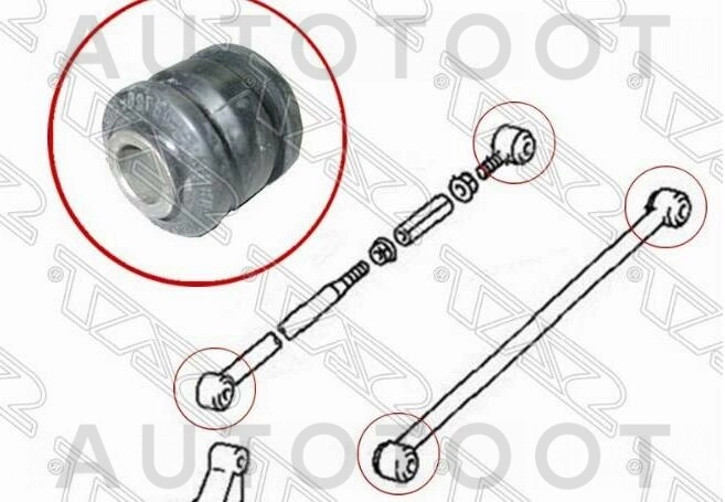 Сайлентблок задней поперечной тяги -SL1273 Sufix для TOYOTA COROLLA, TOYOTA COROLLA CERES, TOYOTA SPRINTER MARINO, TOYOTA SPRINTER