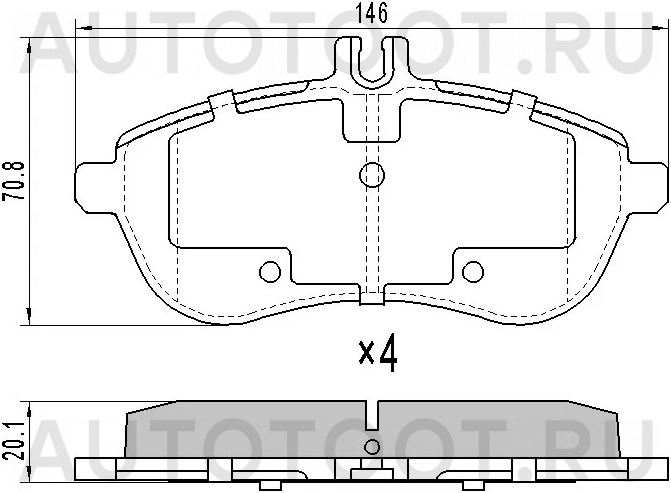 Колодки тормозные (Спереди) Mercedes-Benz C-Class 07-15 / E-Class 09-17 - Артикул STA0054200820 - Производитель Sat - Фото, Отзывы, Цены