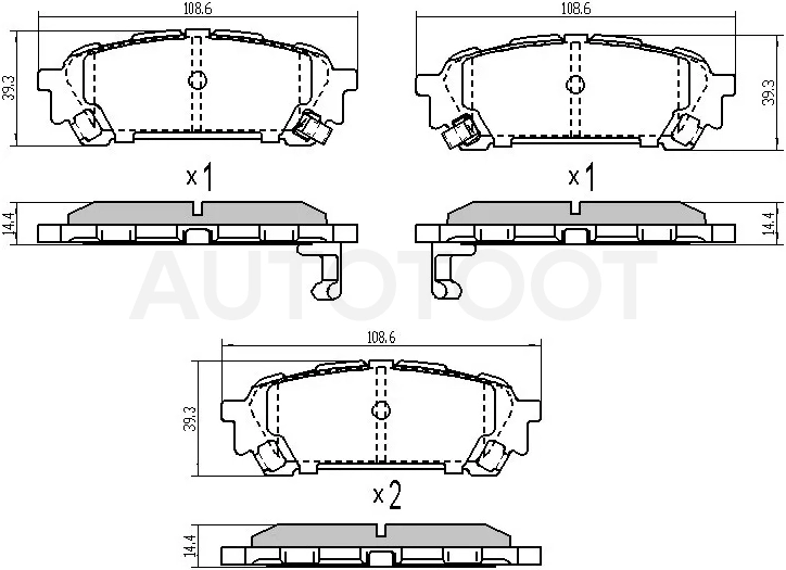 Колодки тормозные задние -ST26696FE040 Sat для SUBARU IMPREZA