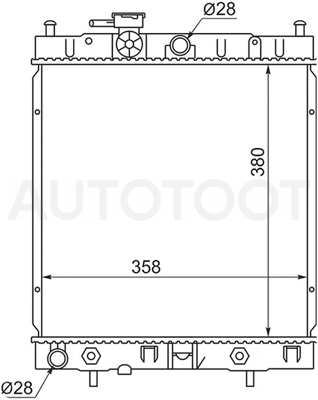 Радиатор Nissan March 92-02 - Артикул NS0001K11 - Производитель Sat - Фото, Отзывы, Цены