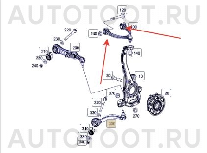 Сайлентблок переднего верхнего рычага -PSE11705 Patron для MERCEDES E-CLASS, MERCEDES C-CLASS
