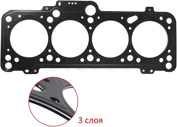 Прокладка ГБЦ 1,9D AUDI 80 89-94/VW Caddy/Golf/Passat/Transporter 90-95