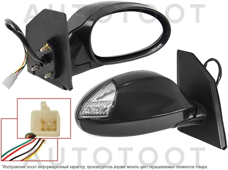 Зеркало правое (электрическое, с указателем поворота) -  для LIFAN SOLANO