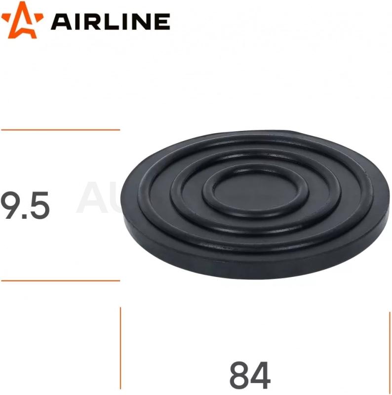 Накладка на домкрат подкатной INDUSTRY D84мм, H9.5мм - Артикул AJS10 - Производитель Airline - Фото, Отзывы, Цены