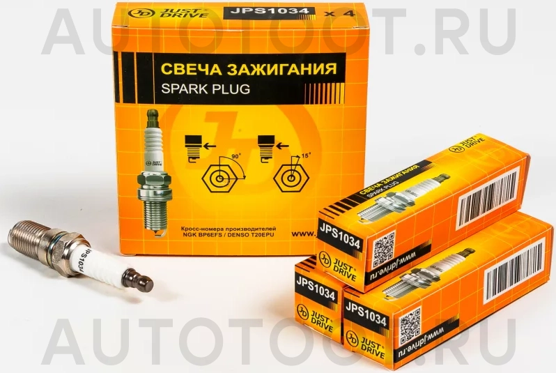 Свеча зажигания /BP6EFS/T20EPU - Артикул JPS1034 - Производитель Just Drive - Фото, Отзывы, Цены