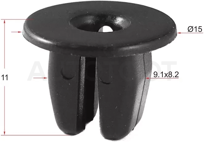 Клипса бампера NISSAN/TOYOTA/LEXUS/SUBARU/MITSUBISHI (Продажа по 10шт) - Артикул STKJ624 - Производитель Sat - Фото, Отзывы, Цены