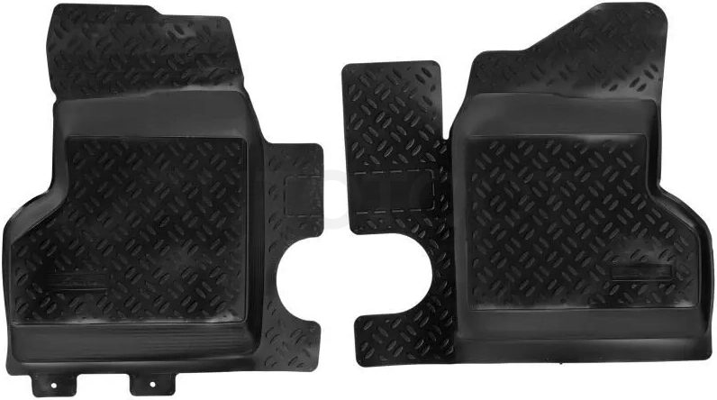 Ковры для ГАЗель Бизнес (2705,3302) (в т.ч. 4X4), (95-), 2 шт., выс. борт, 1й ряд с перемычкой, ТЭП, черн.