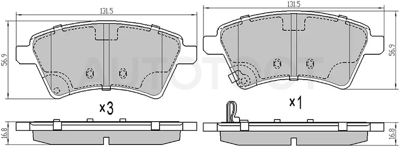 Колодки тормозные передние (тип 1) -ST5581079J00 Sat для SUZUKI SX-4