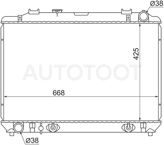 Радиатор Toyota Town Ace 96-08 - Артикул TY0050D - Производитель Sat - Фото, Отзывы, Цены