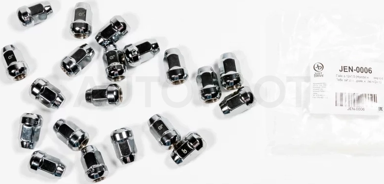 Гайка 12x1.5 (Honda) конус с "юбкой",средняя, ключ D=19 - Артикул JEN0006 - Производитель Just Drive - Фото, Отзывы, Цены